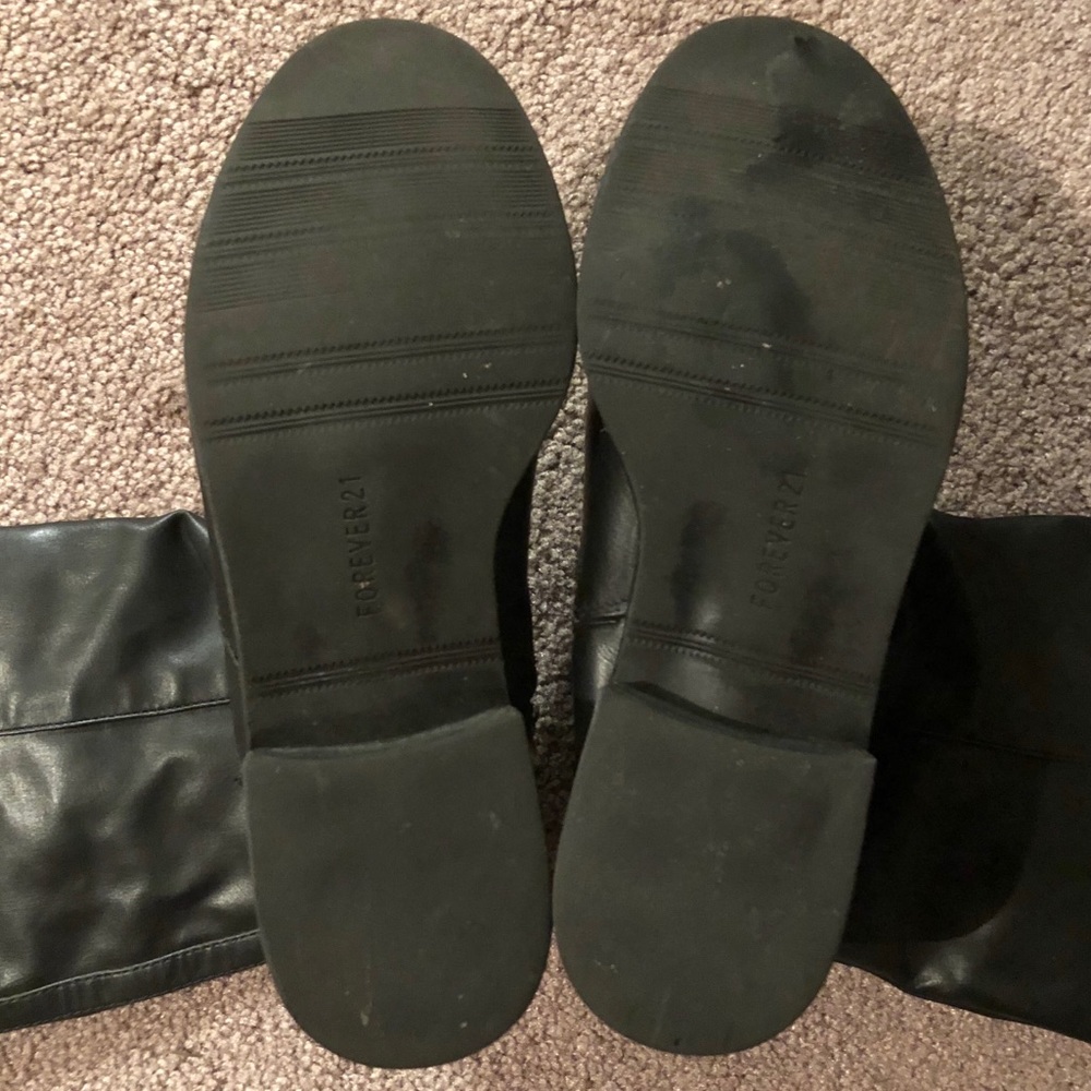 F21 Black Riding Boots - Picture 5 of 5